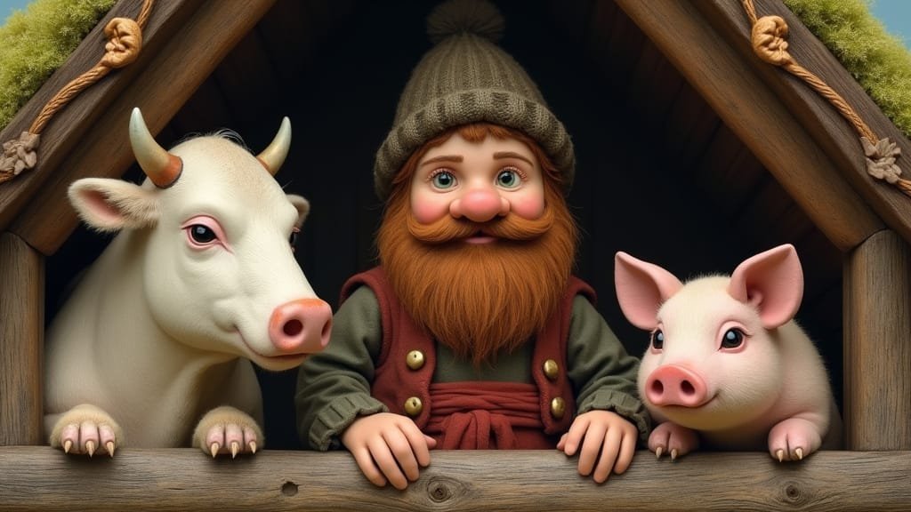 Eventyrlig skog med mystisk stemning